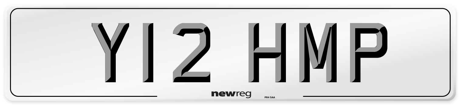 Y12 HMP Number Plate from New Reg